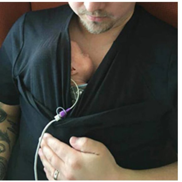 VIJA Design Men's Skin-To-Skin Kangaroo Short Sleeve Grey T-Shirt XL - Picture 8 of 9